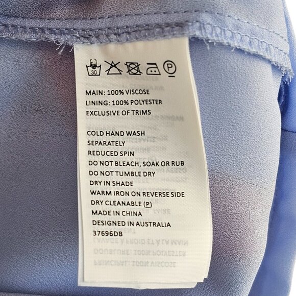 Bardot Camilla Blue Orange Floral Off-the-Shoulder Dress Sz 12 - Picture 11 of 14